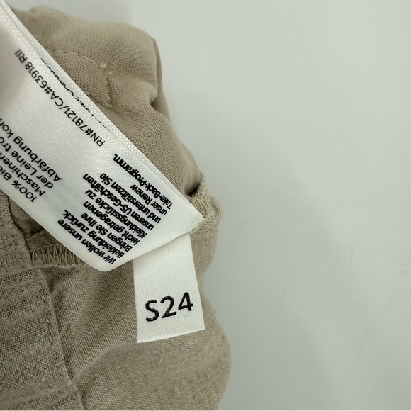 Eileen Fisher Easy Fit Organic Linen Shorts in Short Length Undyed Natural XL - Picture 7 of 12